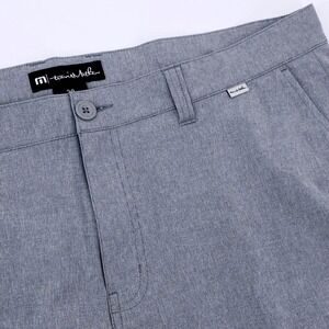 Travis Mathew Golf Shorts Mens 38 Heathered Gray Lightweight Casual Athleisure
